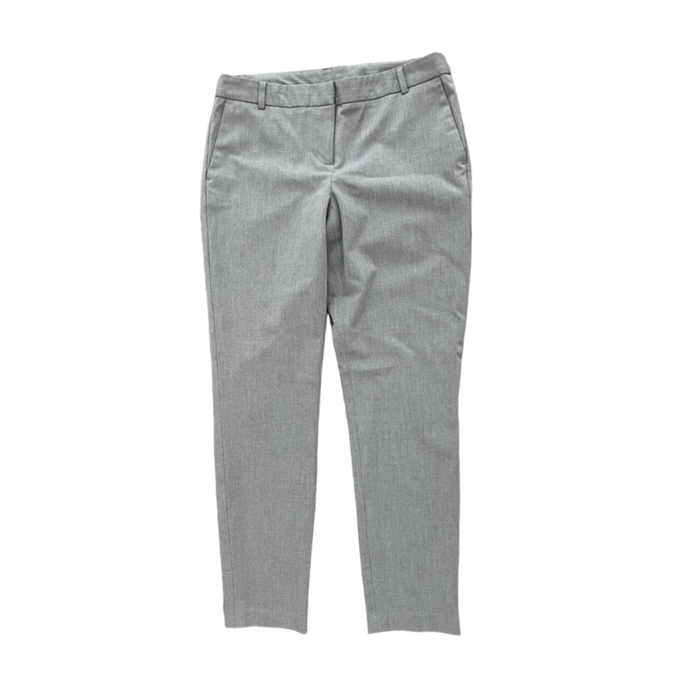 Adrienne Vittadini Gray Ankle Cropped Dress Pants US 6